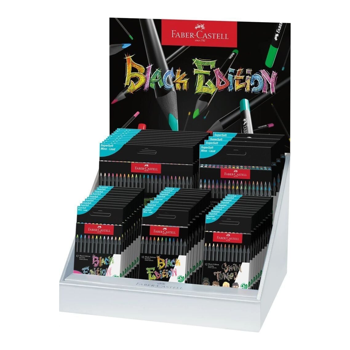 Display Concept Creioane Colorate Black Edition 2025 Faber-castell
