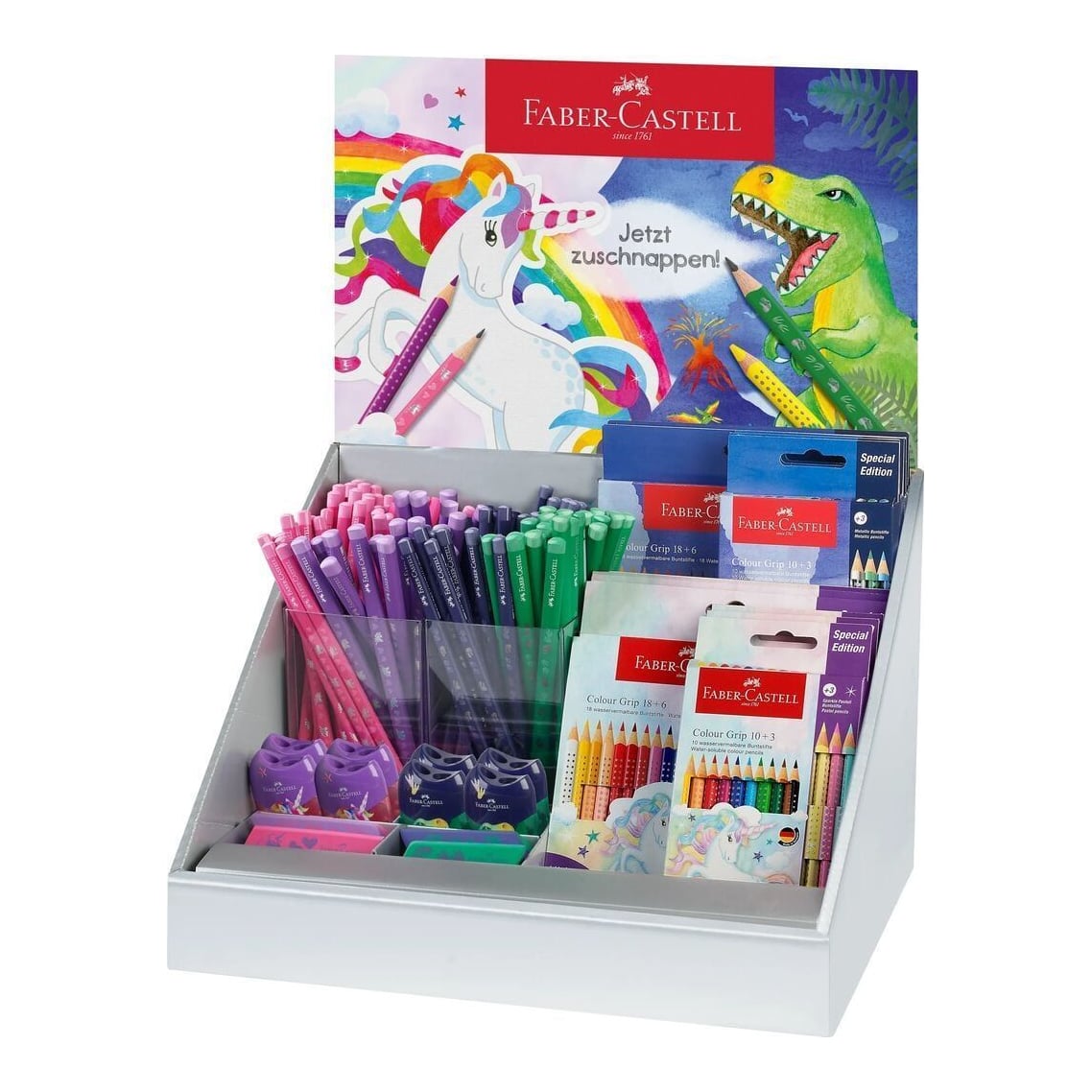 Display Creioane Concept Unicorni Si Dinozauri Faber-castell
