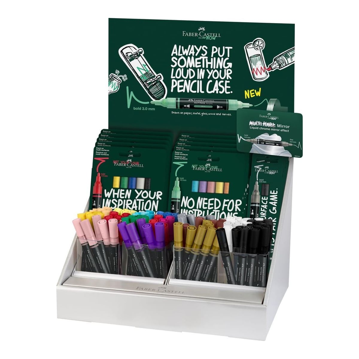 Display Family Seturi + Culori Individuale Marker Acrilic Multimark Faber-castell