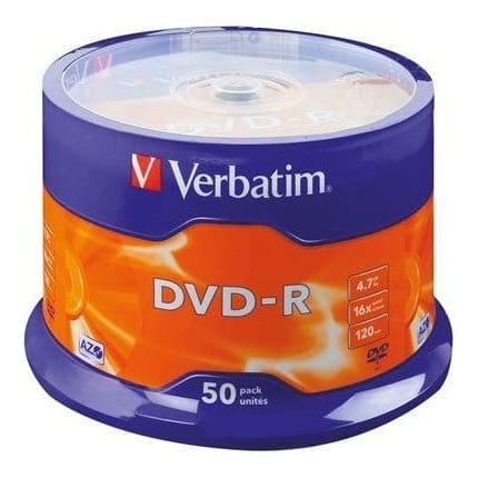 Dvd-r 50/Set Verbatim 4.7 GB 16X 43548