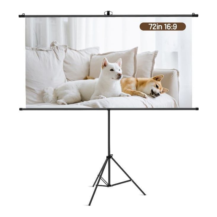 Ecran Proiectie 160 X 92 Cm Manual Pe Trepied Deli