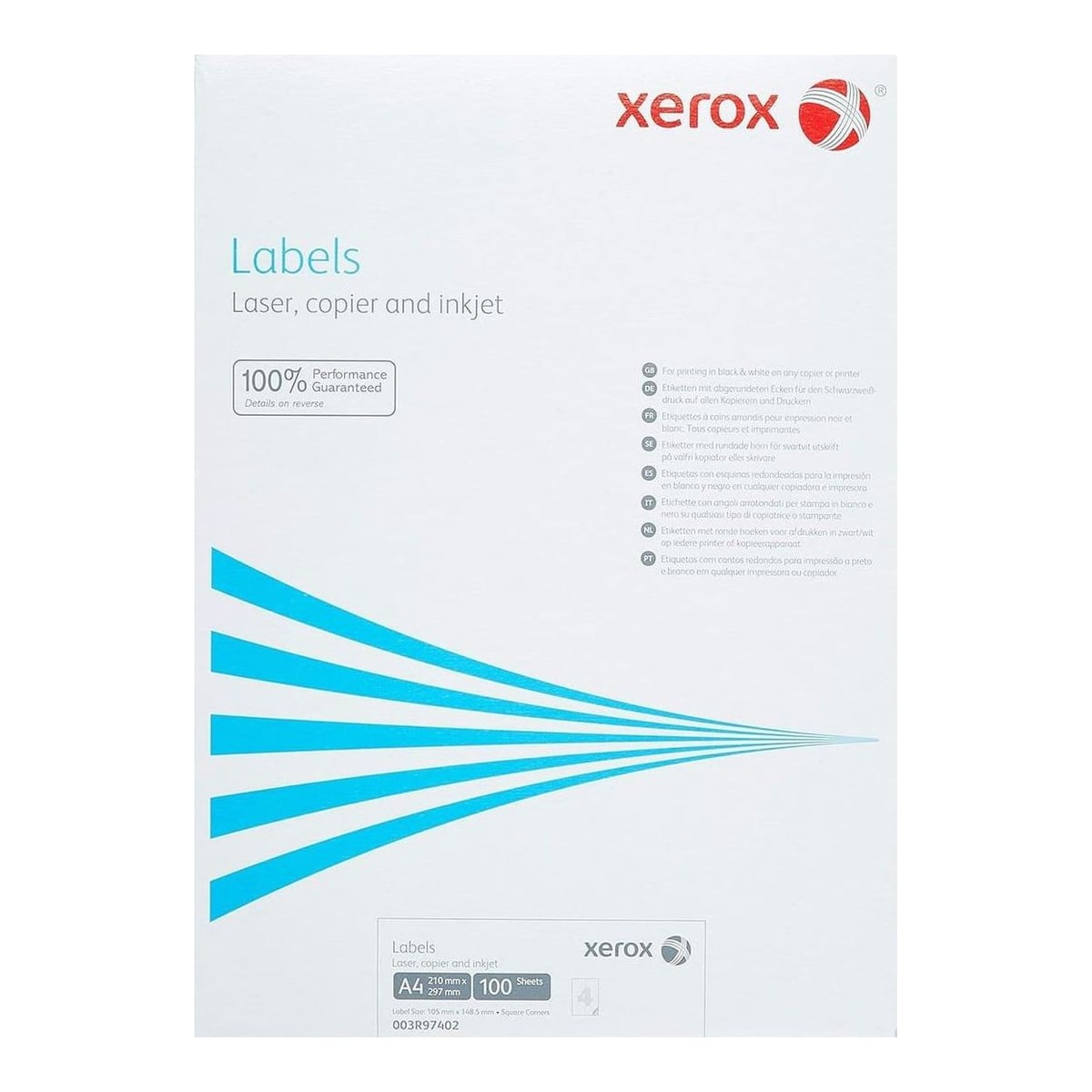 Etichete 4/A4 105*148.5MM Colturi Drepte 100/Top Xerox