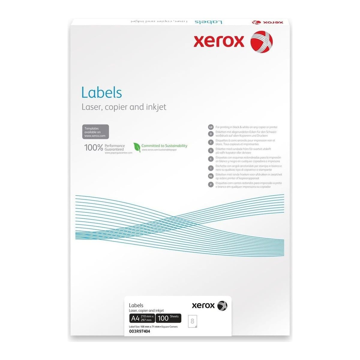 Etichete 8/A4 105*71MM Colturi Drepte 100/Top Xerox