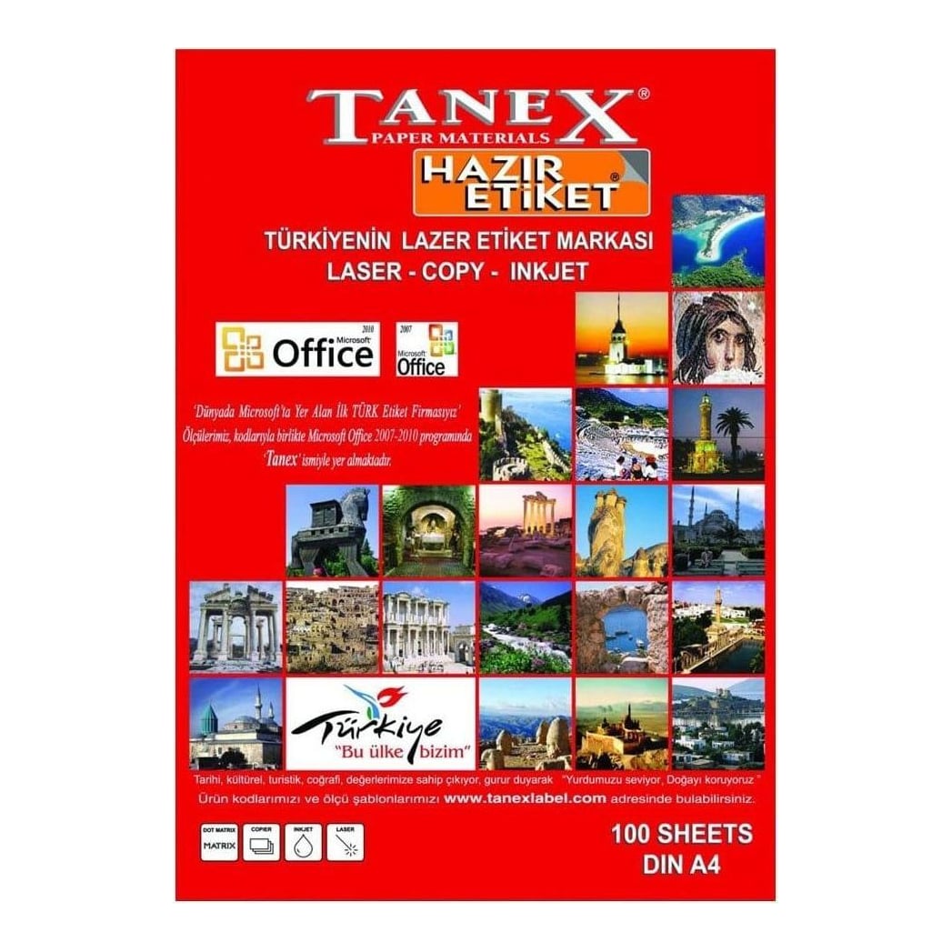 Etichete 14/A4 105*42.69MM Colturi Drepte 100/Top Tanex