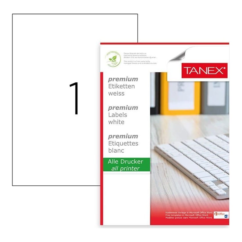 Etichete 1/A3 297*420MM Colturi Drepte 100/Top Tanex