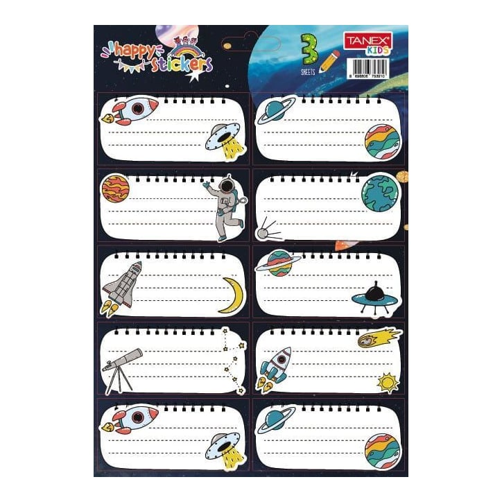 Etichete Scolare 30/Set Cosmos TLS-805 Tanex