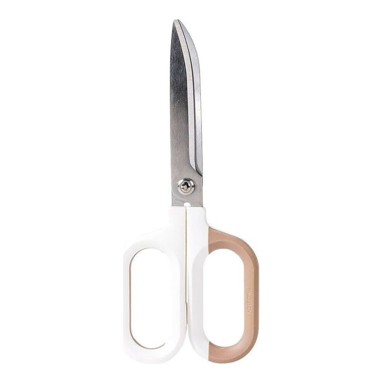 Foarfeca Birou 18CM Bicolora Alb-crem Nusign Deli