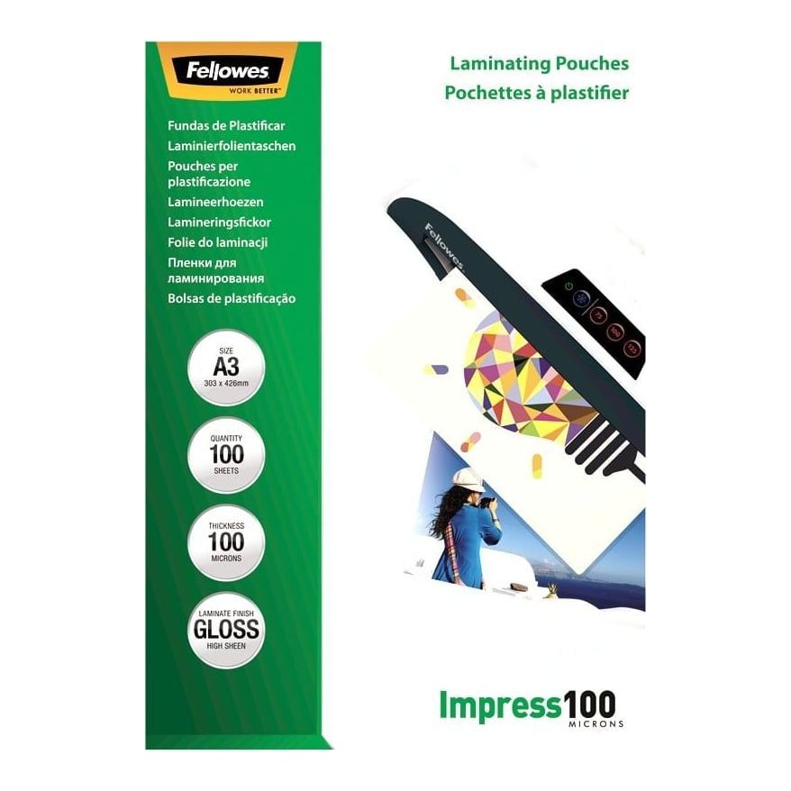 Folie A3 100 Microni 100/Top Fellowes