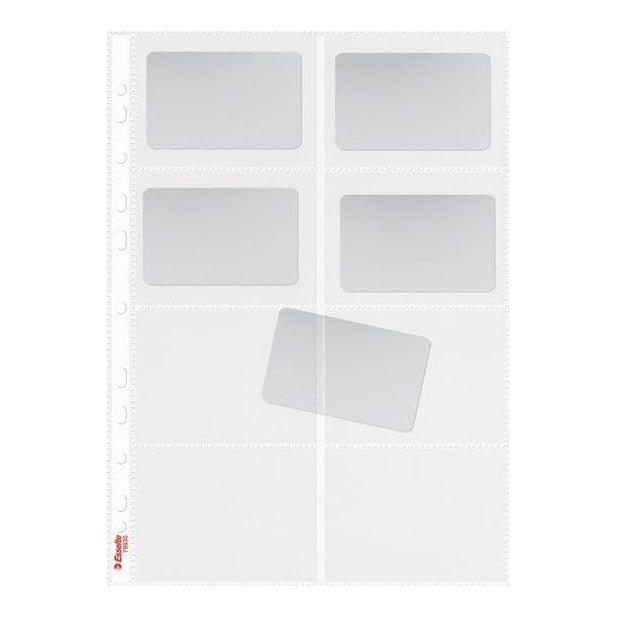 Esselte Folie Protectie A4 Pentru Carti De Vizita 10/Set 105 Microni Ess