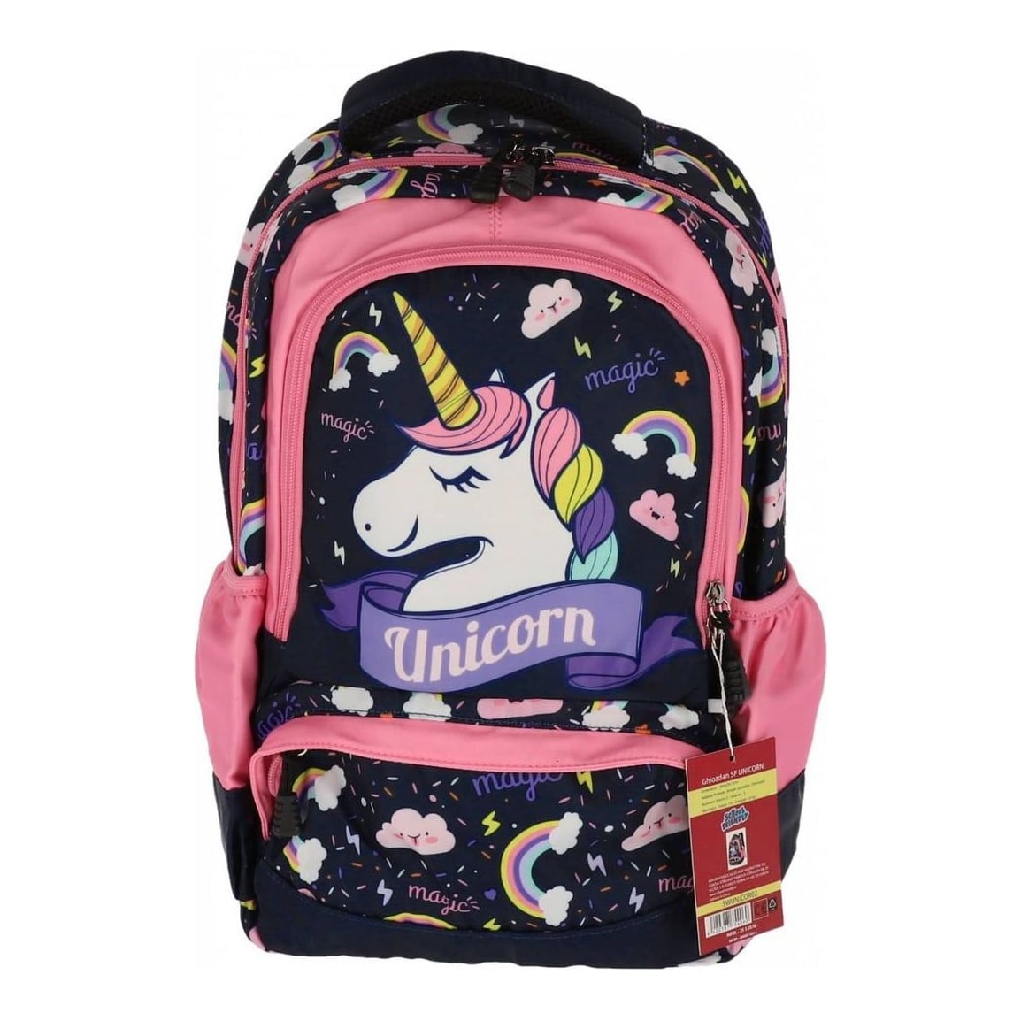 Ghiozdan Clasa 0 Unicorn Bleumarin 3 Fermoare Pigna