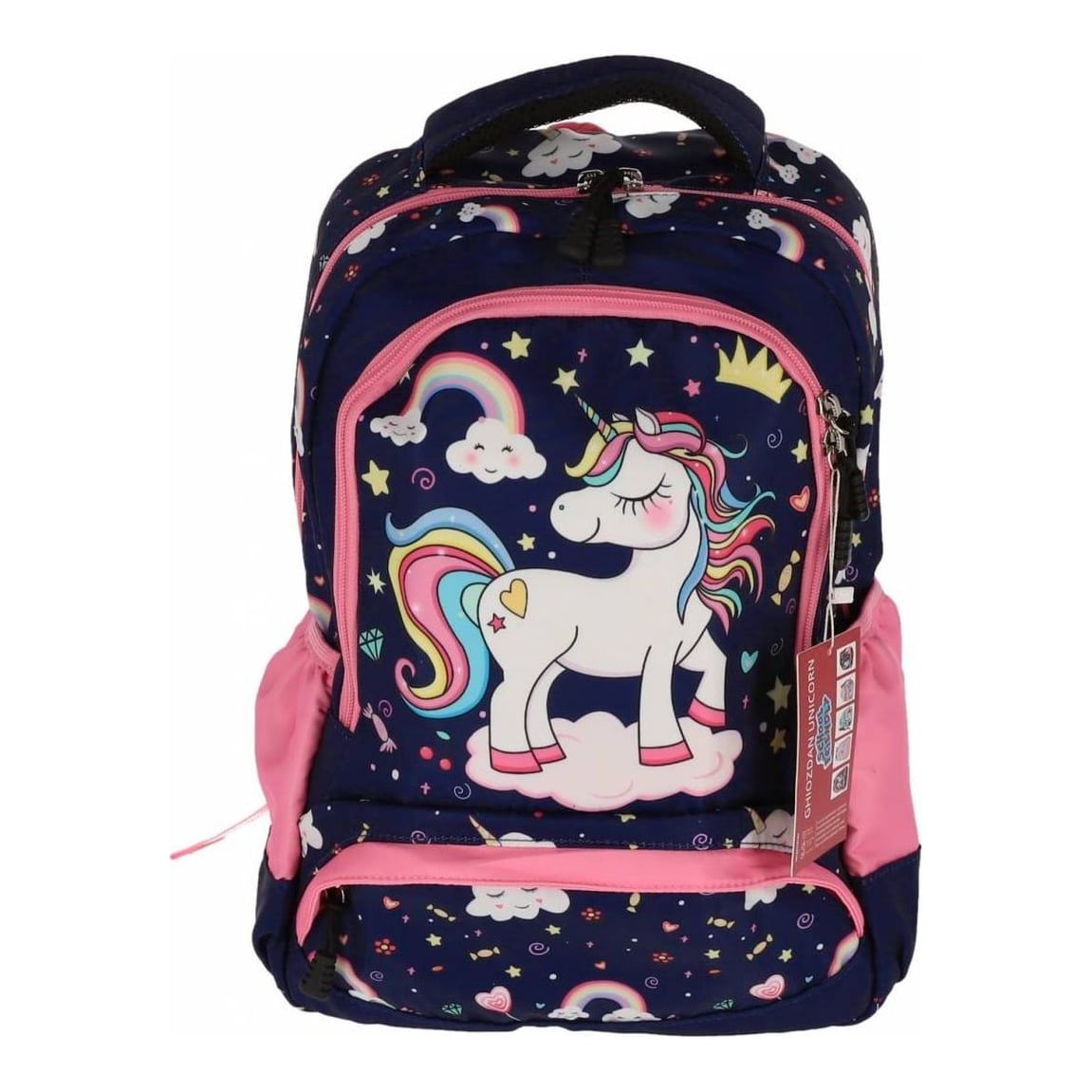 Ghiozdan Clasa 0 Unicorn Bleumarin Happy 3 Fermoare Pigna