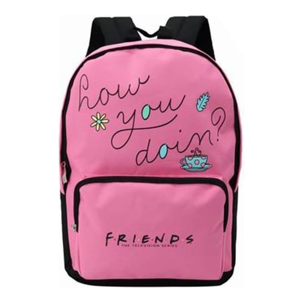 Ghiozdan Gimnaziu Teens Friends Roz 2 Fermoare Pigna