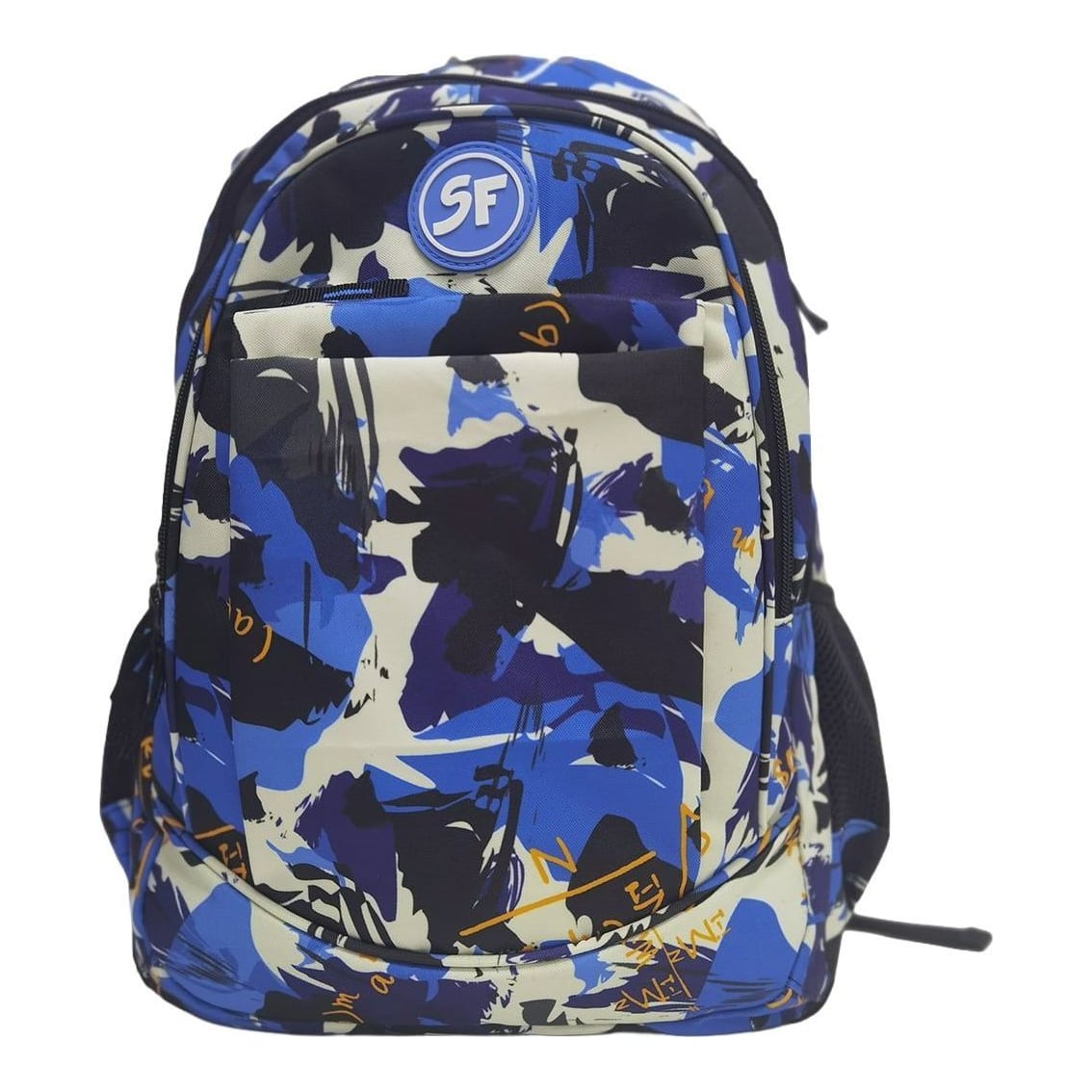 Ghiozdan Gimnaziu Camuflaj Albastru 4 Fermoare Pigna
