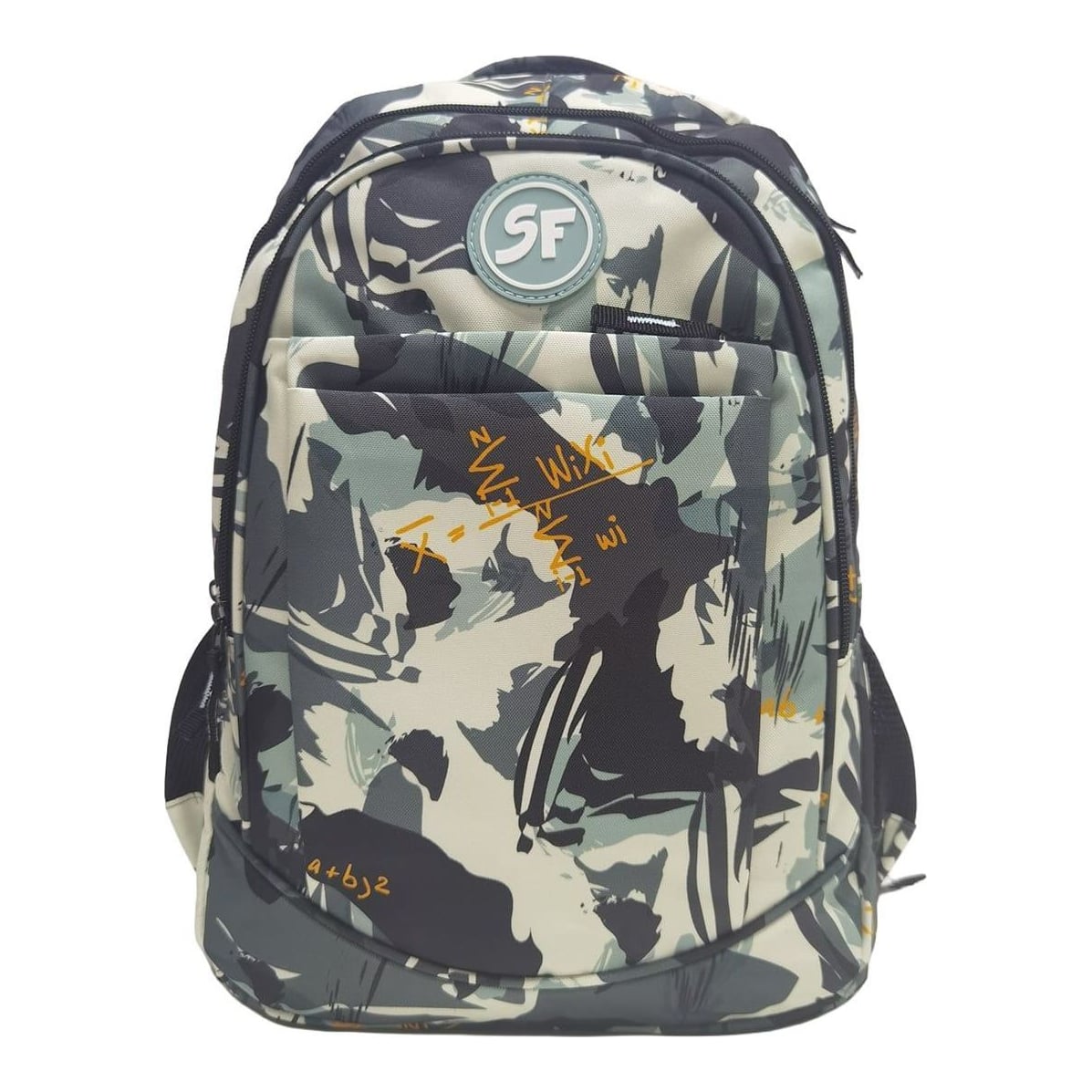 Ghiozdan Gimnaziu Camuflaj Negru 4 Fermoare Pigna