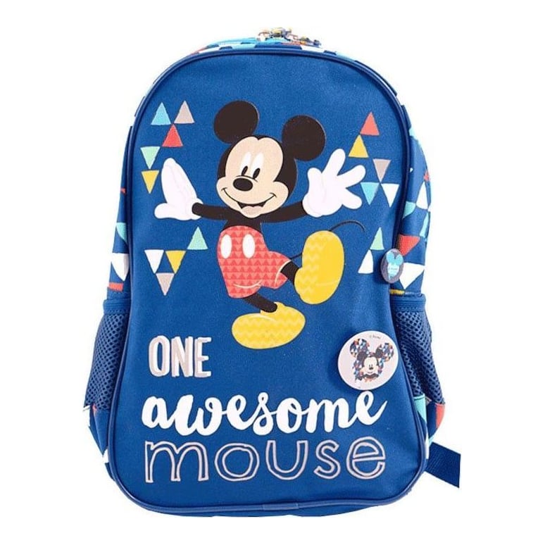 Ghiozdan Gradinita Mickey Albastru Triunghiuri Pigna
