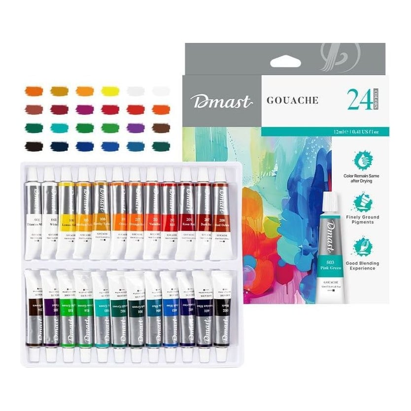 Guase 24 Culori 12 Ml Dmast By Pebeo