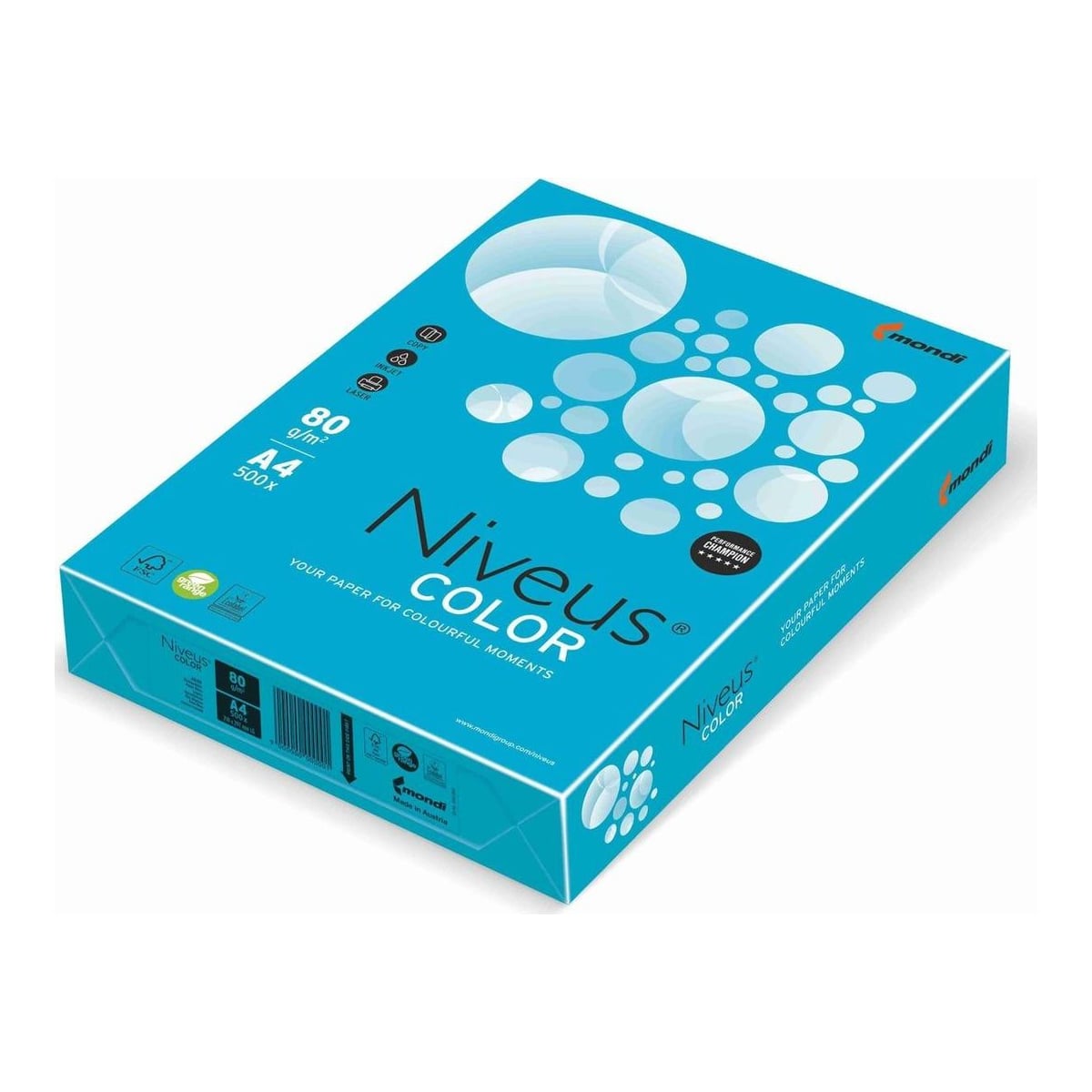 Hartie Copiator A4 Albastru Aqua Intens 80G 500/Top AB48 Niveus