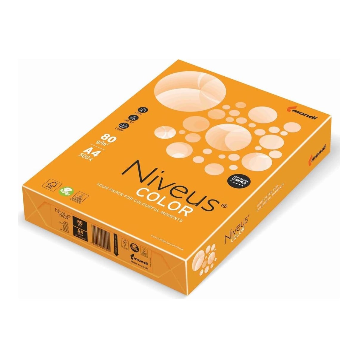 Hartie Copiator A4 Portocaliu Mandarin Intens 80G 500/Top MO15 Niveus