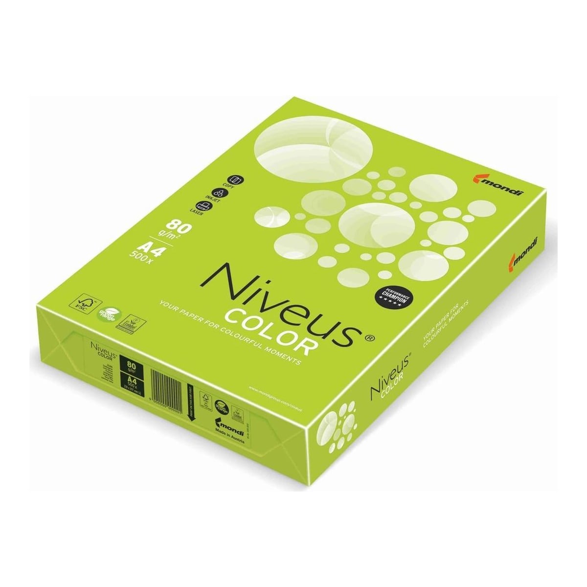 Hartie Copiator A4 Verde Lime Intens 80G 500/Top LG46 Niveus