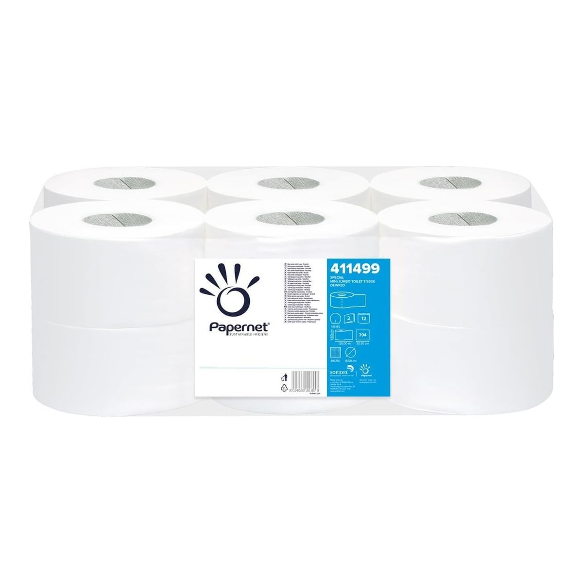 Hartie Igienica Mini Jumbo Alba Eco Dk 2STR 120M 12/Set Papernet