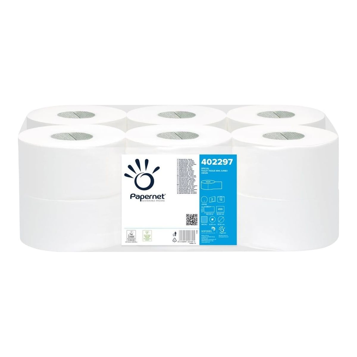 Hartie Igienica Mini Jumbo Alba Premium 2STR 140M 12/Set Papernet