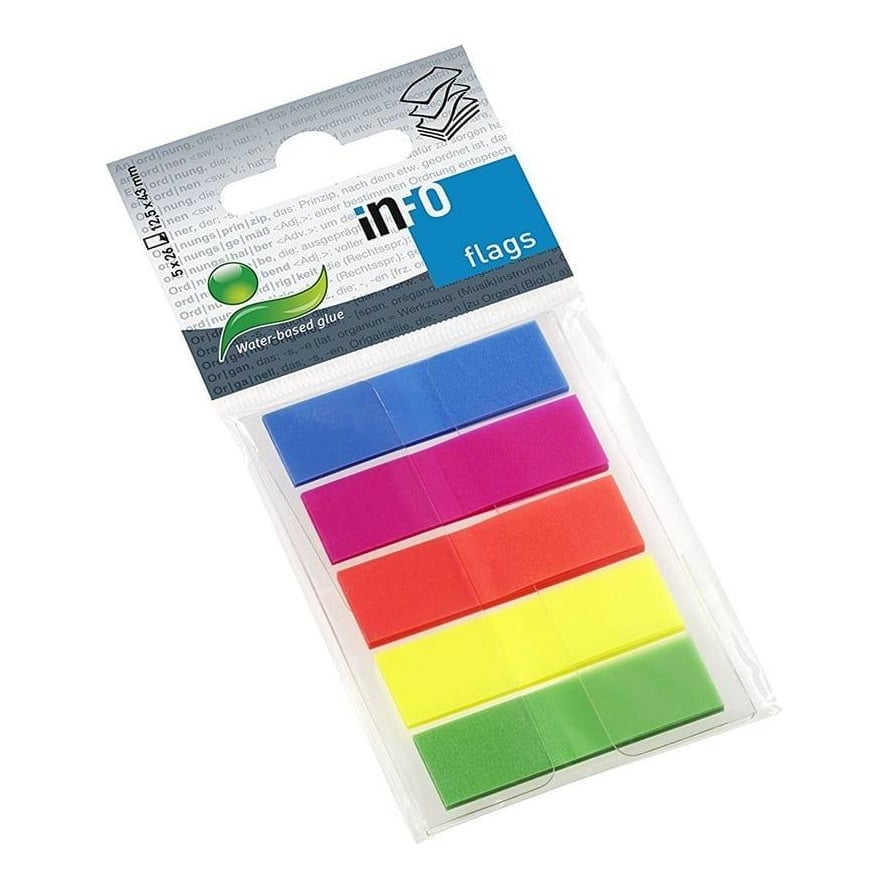 Global Notes Index Adeziv 5*12.5*43MM 26 File 5 Culori Neon Info Notes