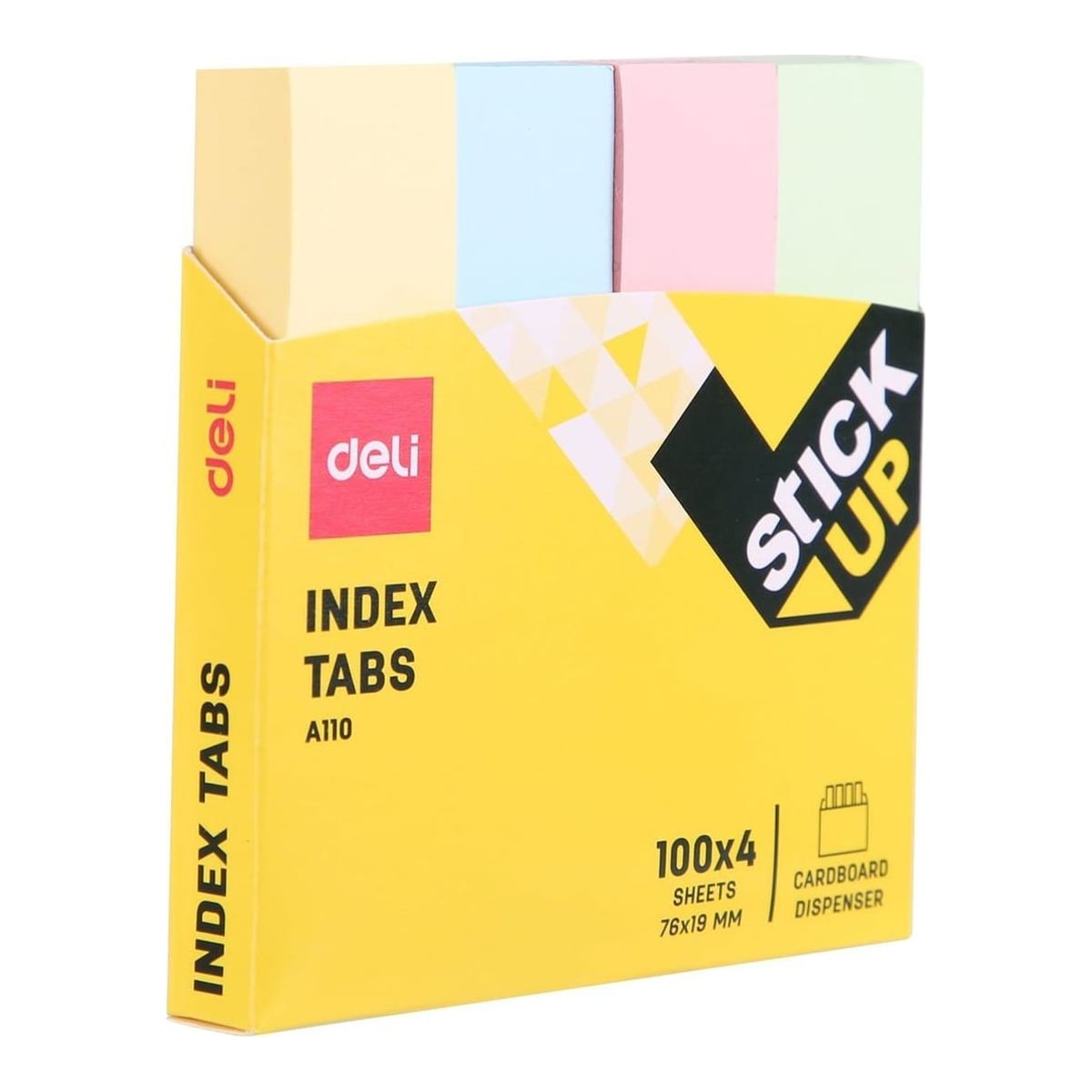 Index Adeziv Hartie 19*76MM 4 Cul. Pastel 100 File Deli