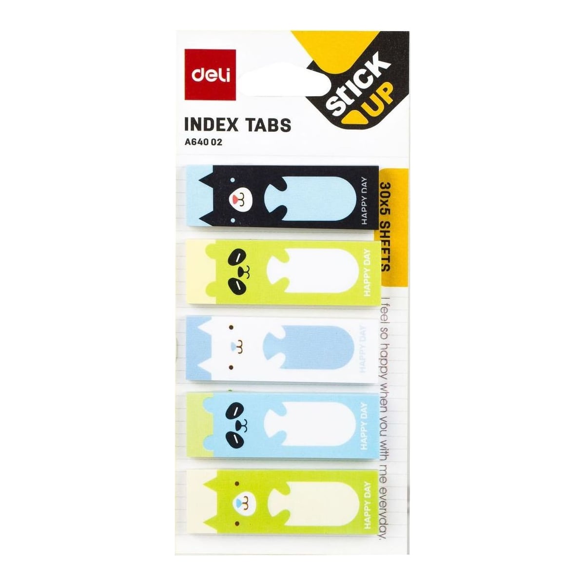 Index Adeziv Hartie 5*15*45MM 30 File 5 Modele Animale, Buline Deli