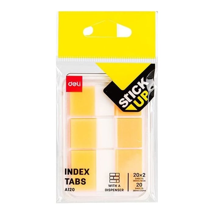 Index Adeziv Plastic Set 2*38*18 + 1*38*25MM Div Cul 20 File Deli