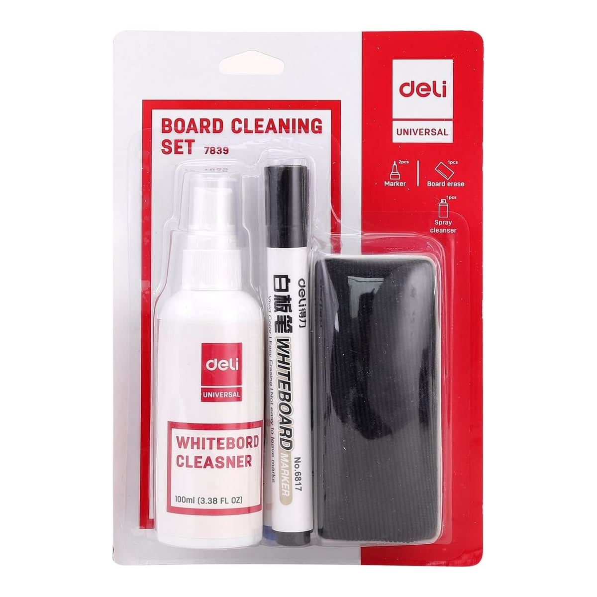 Kit Whiteboard (BURETE+SPRAY+2 Markere) Deli