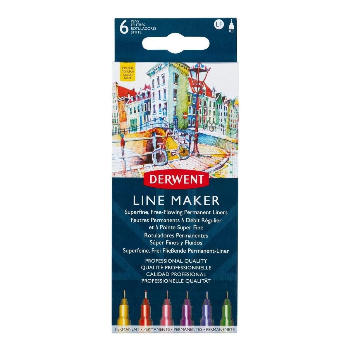 Liner 0.3 Mm Set 6 Profesional Derwent