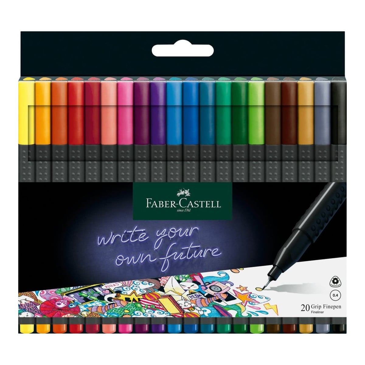 Liner 0.4MM Set 20 Grip Faber-castell