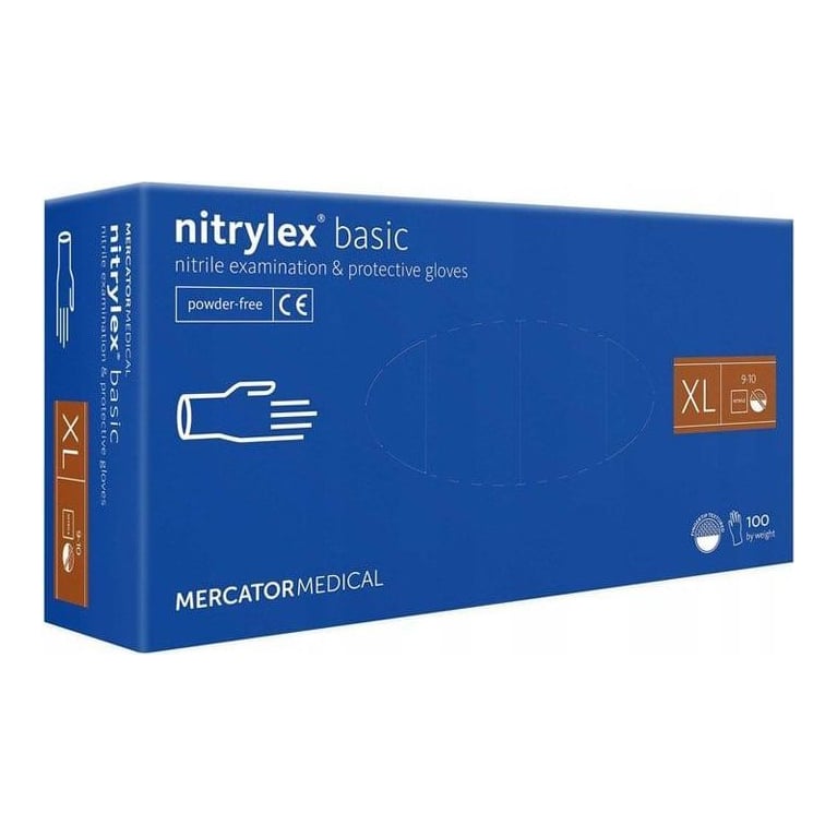 Manusi Nitril Fara Pudra Albastre 100/Set Xl