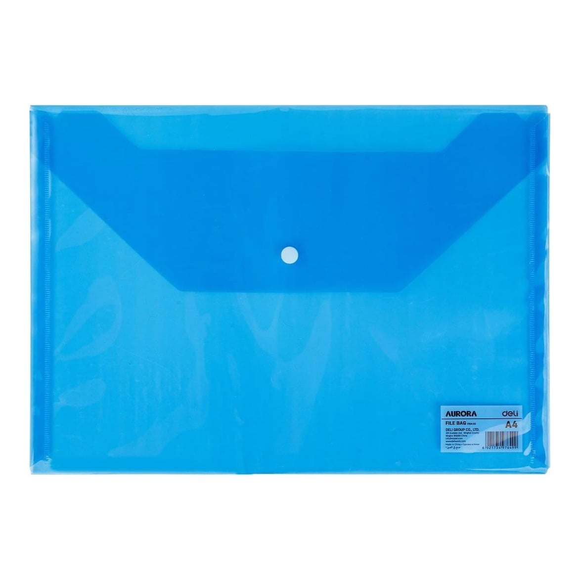 Mapa Plastic Cu Buton A4 Albastra Deli