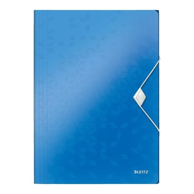 Mapa Plastic Cu Elastic Albastru Metalizat Wow Leitz