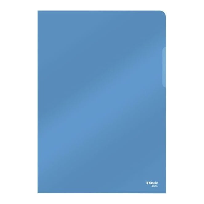 Esselte Mapa Protectie A4 Cristal Tip L Albastra 25/Set 150 Microni Esse