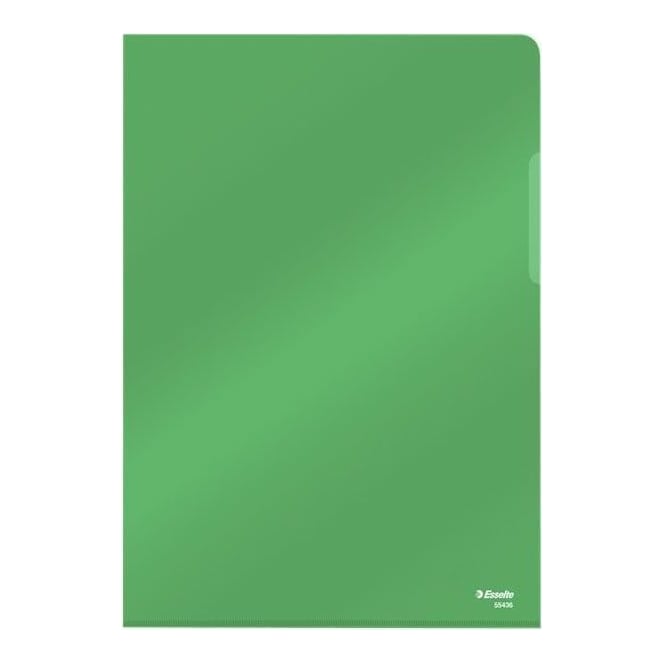 Mapa Protectie A4 Cristal Tip L Verde 25/Set 150 Microni Esselte
