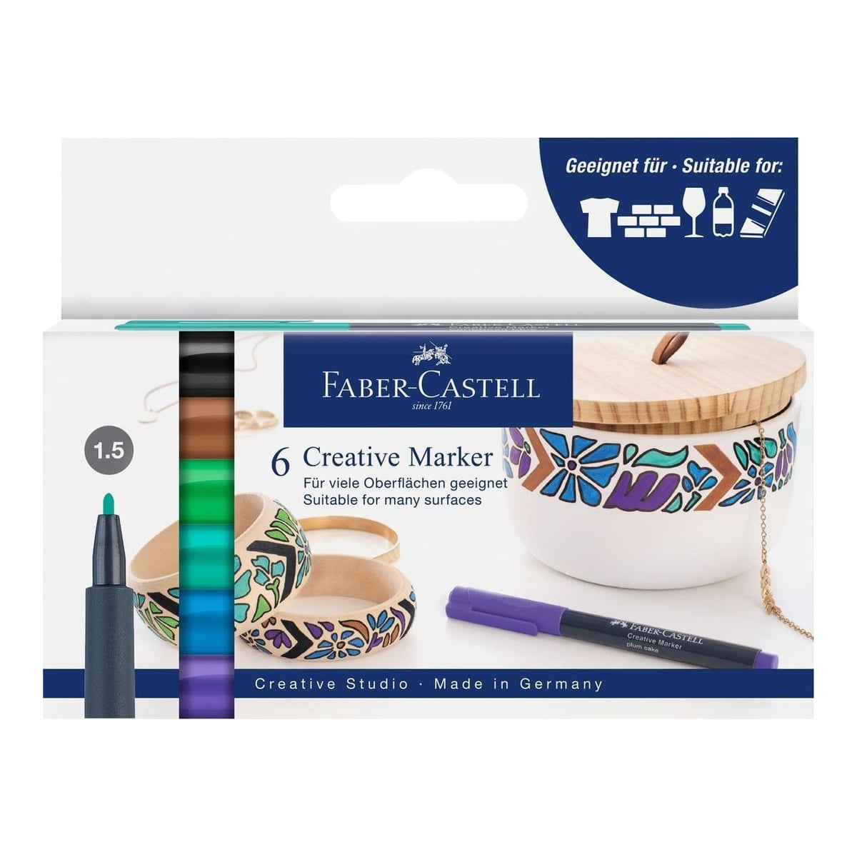 Marker Creativ Set 6 Culori Forrest Faber-castell