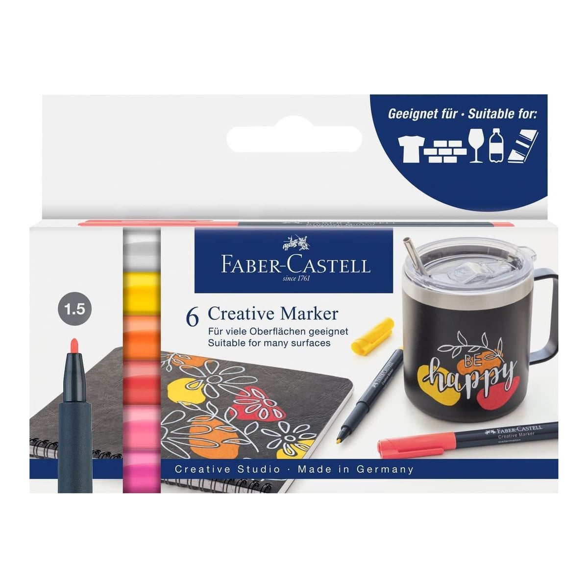 Marker Creativ Set 6 Culori Summer Faber-castell