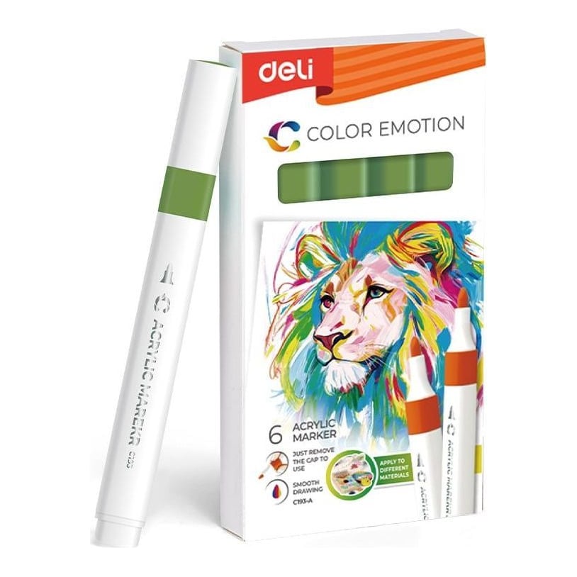 Marker Acrilic Verde Muschi Color Emotion Deli
