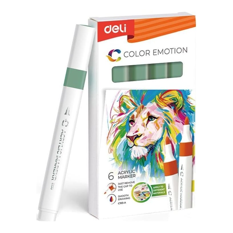 Marker Acrilic Verde Pal Color Emotion Deli