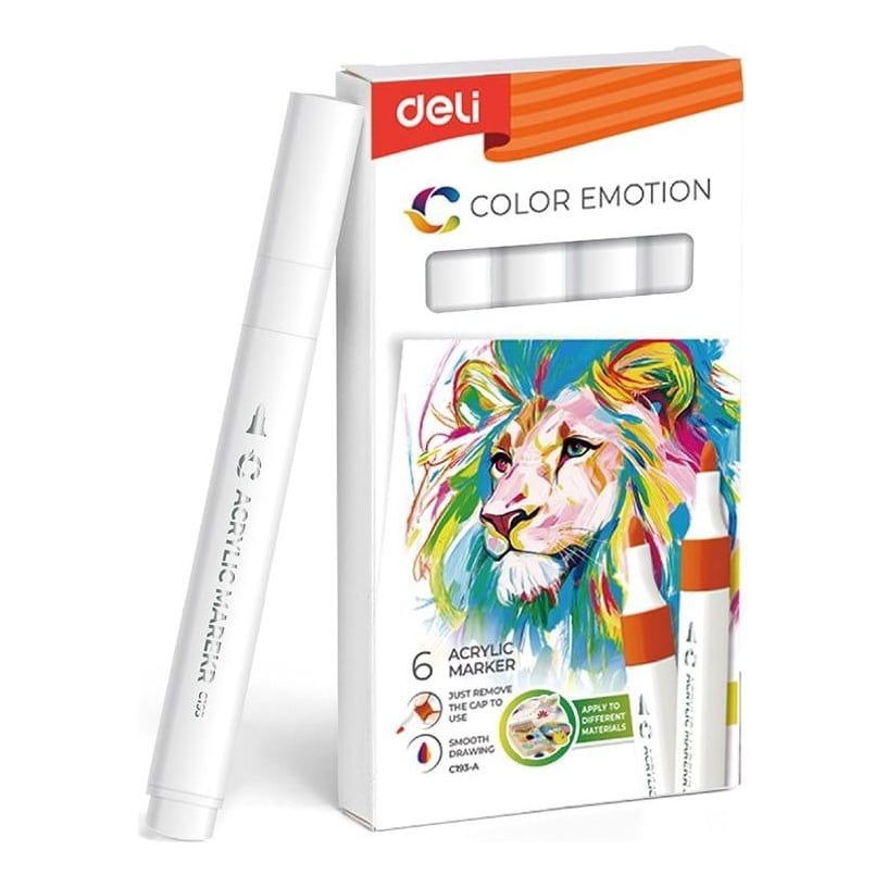 Marker Acrilic Alb Color Emotion Deli
