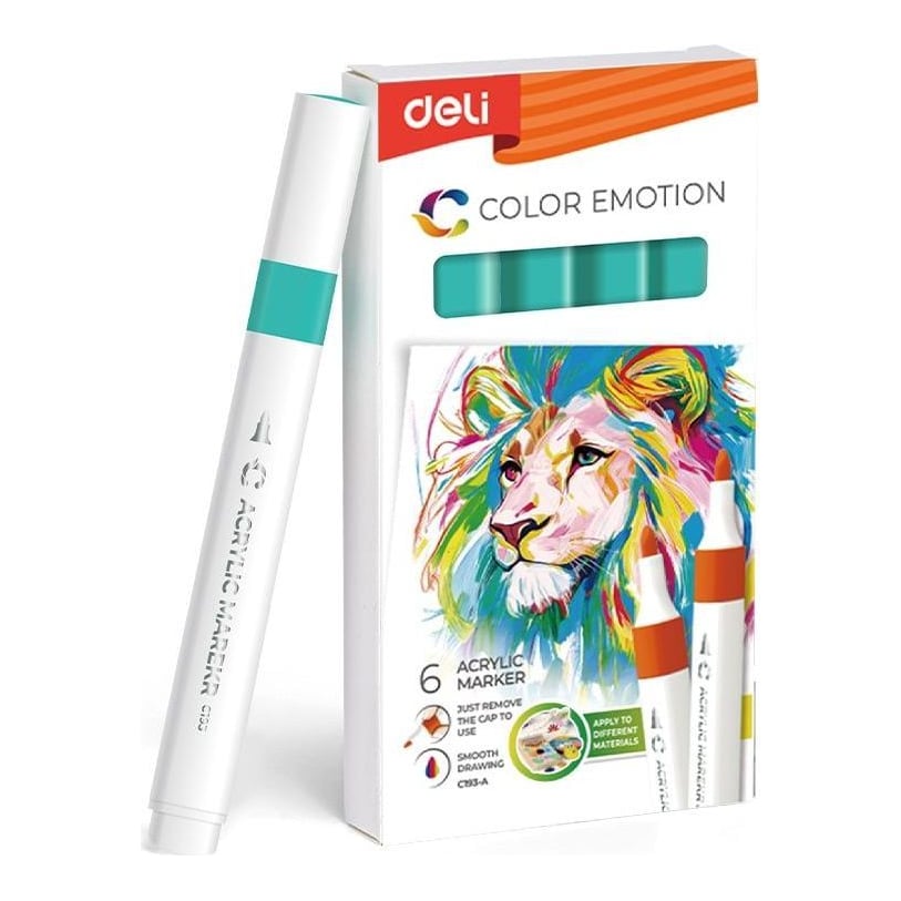 Marker Acrilic Albastru Cyan Color Emotion Deli