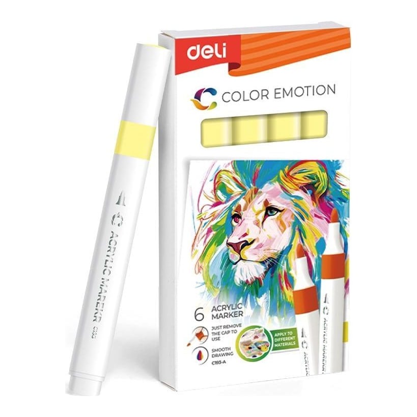 Marker Acrilic Galben Lamaie Color Emotion Deli