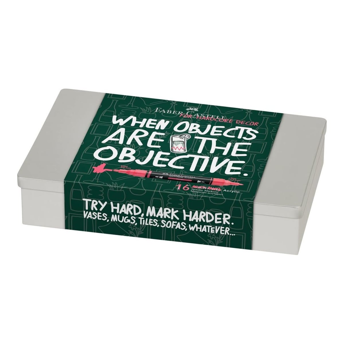 Markere Acrilice Multimark Cutie Metal 16 Bucati Home Faber-castell