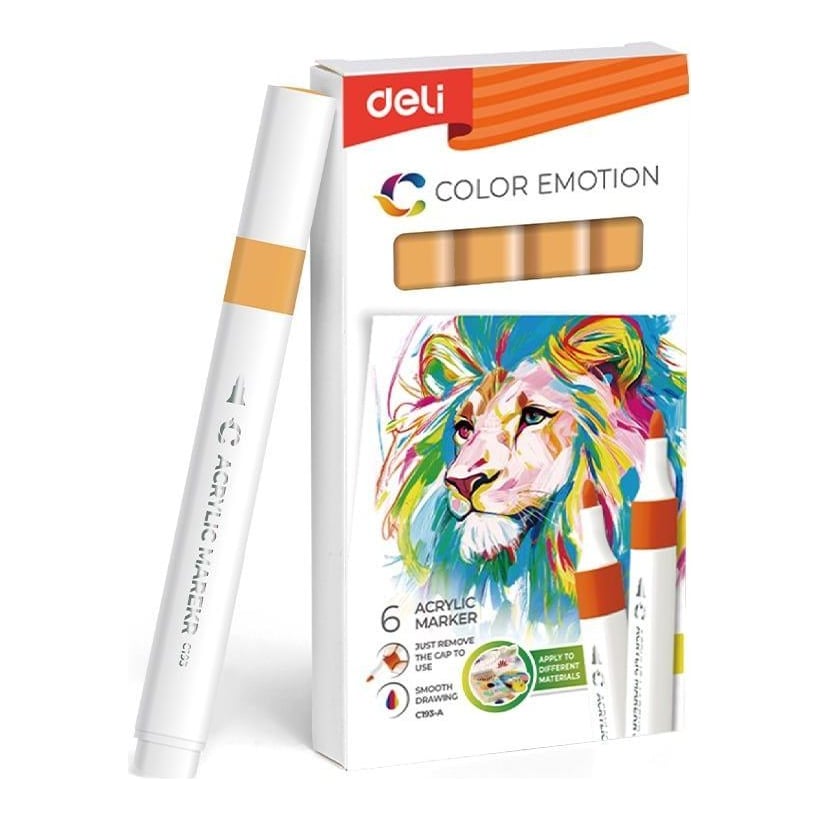 Marker Acrilic Portocaliu Galben Color Emotion Deli
