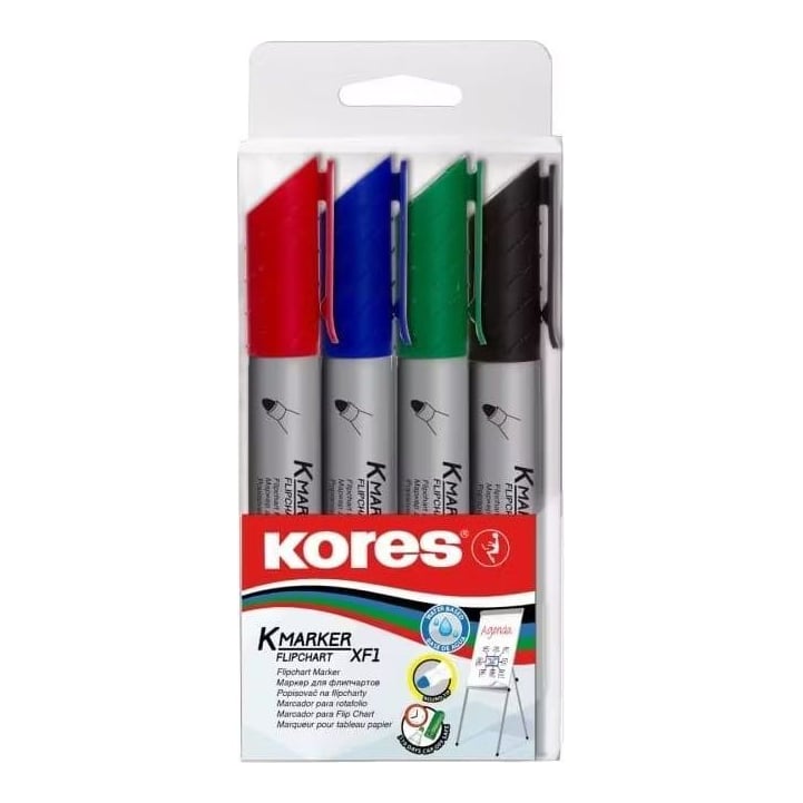 Marker Flipchart 4/Set 3MM Eco Kores