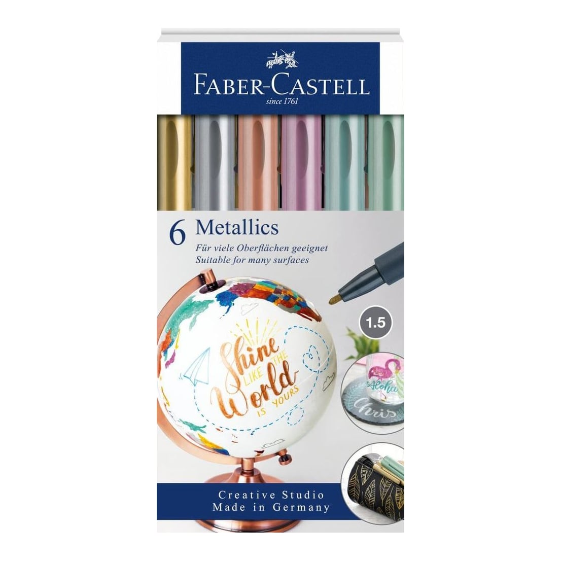 Marker Metallics Set 6 Buc Faber-castell