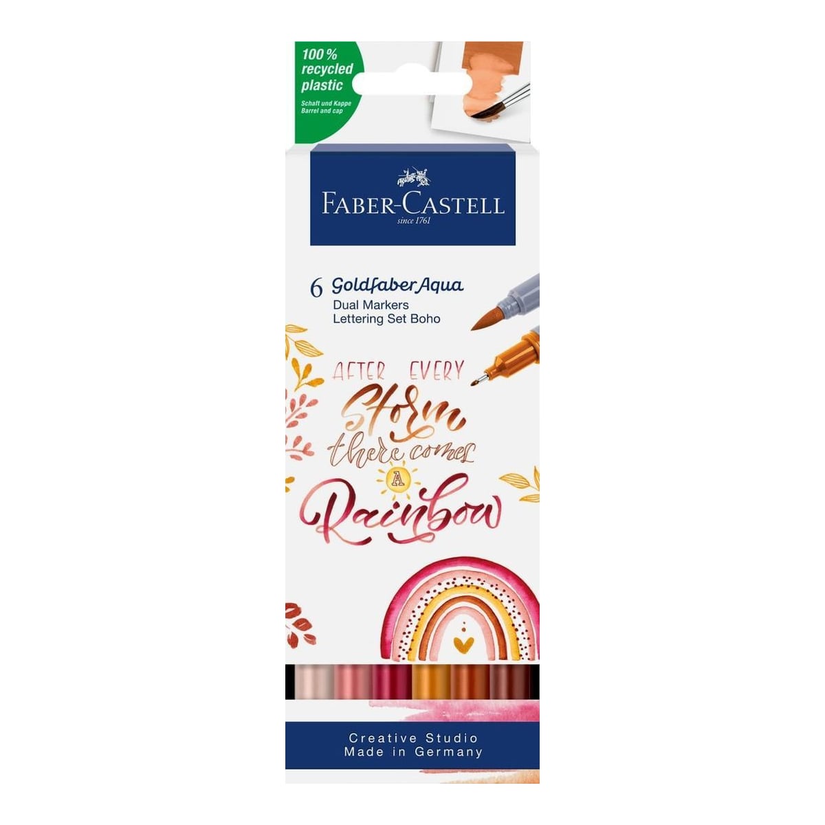 Marker Solubil 2 Capete Set 6 Buc Boho Goldfaber Faber-castell