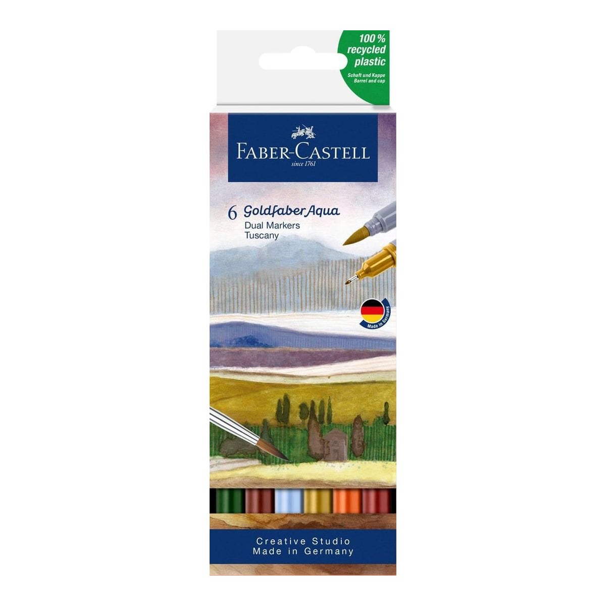 Marker Solubil 2 Capete Set 6 Buc Toscana Goldfaber Faber-castell